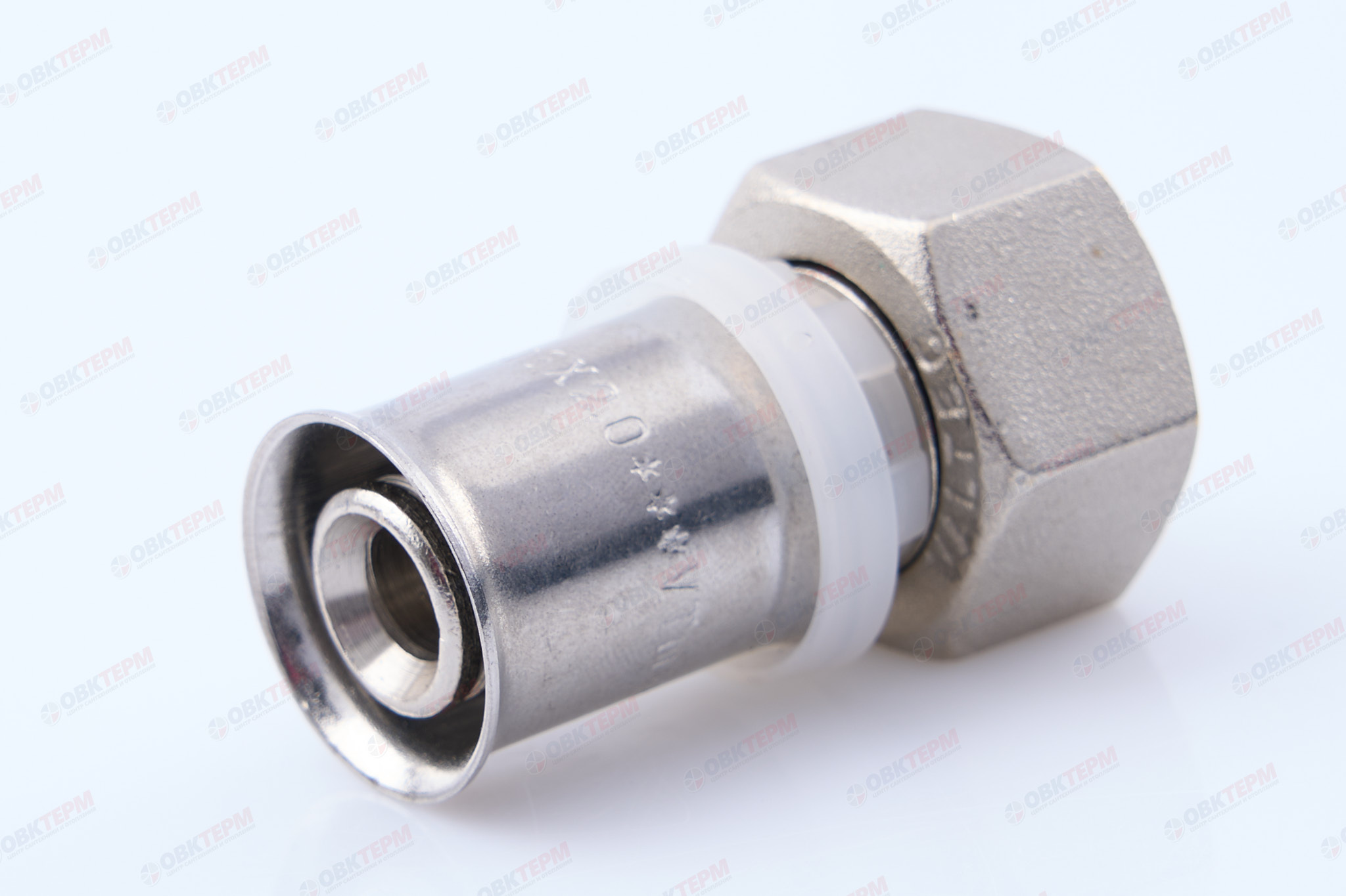 Соединитель  пресс с накидной гайкой Valtec 16*1/2           (10уп/180ящ) - Изображение №1