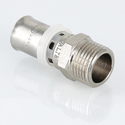 Соединитель  пресс с переходом на нар. р Valtec 16*1/2      (10уп/170ящ) - Изображение №3