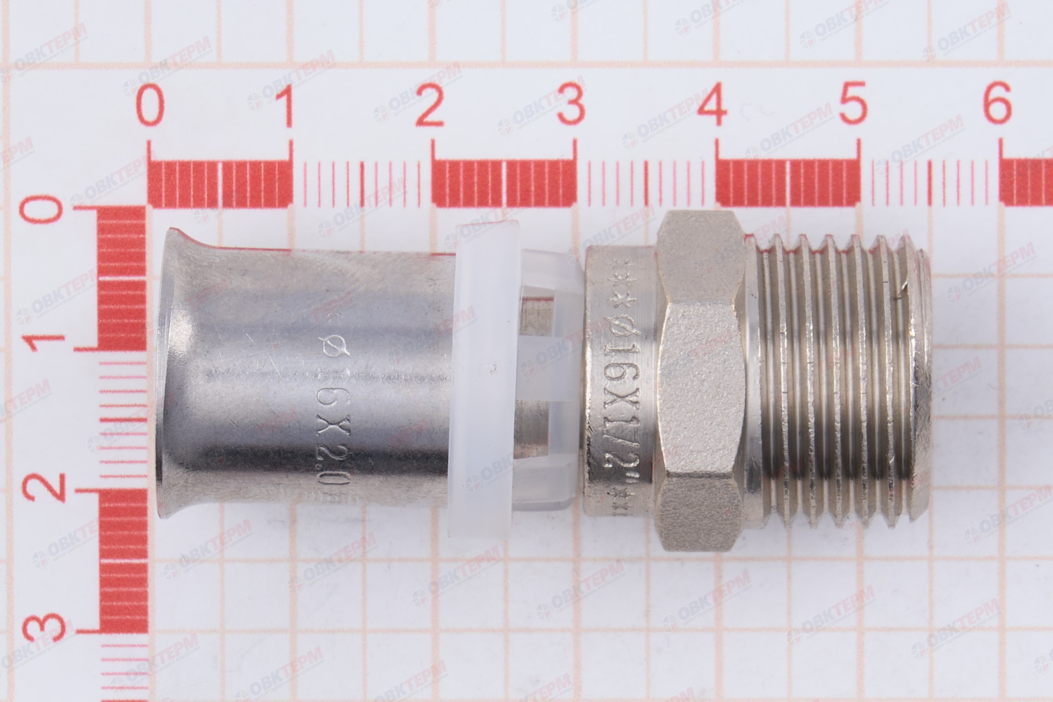 Соединитель  пресс с переходом на нар. р Valtec 16*1/2      (10уп/170ящ) - миниатюра №11