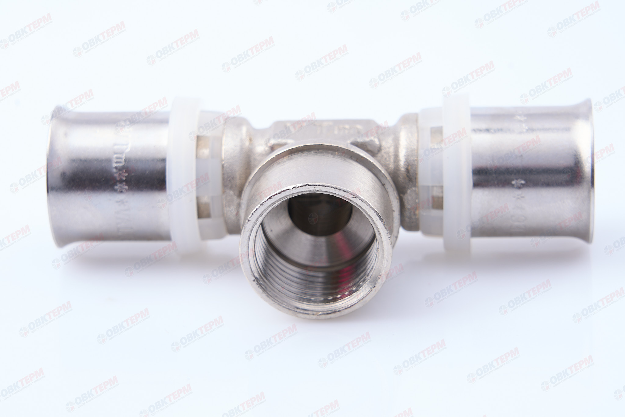Тройник  пресс с переходом на вн. р. Valtec 20*1/2*20     (10уп/60ящ) - Изображение №5