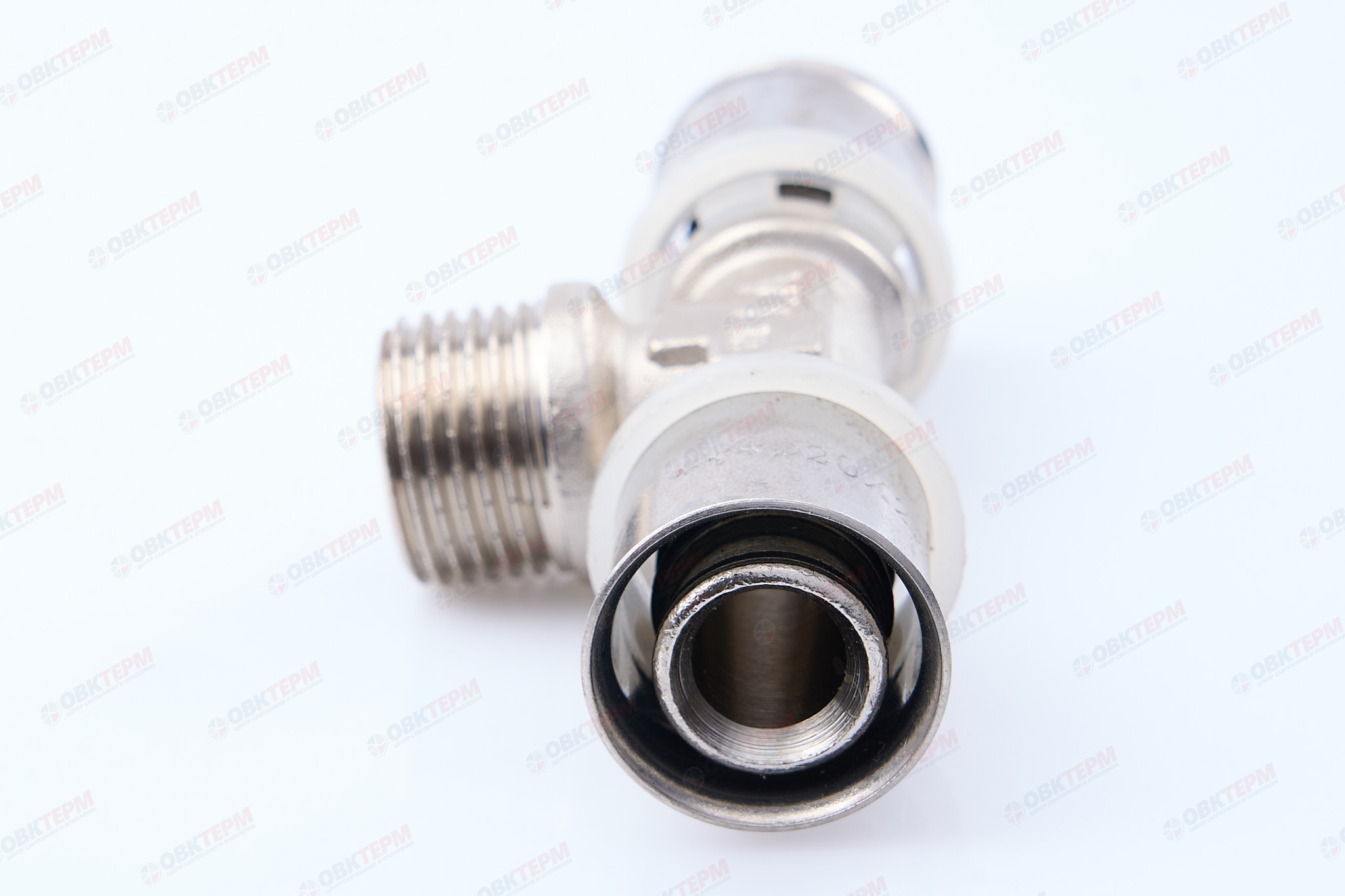 Тройник  пресс с переходом на нар. р. Valtec 20*1/2*20     (10уп/60ящ) - миниатюра №6