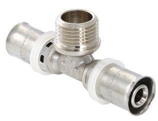 Тройник  пресс с переходом на нар. р. Valtec 20*1/2*20     (10уп/60ящ) - Изображение №4