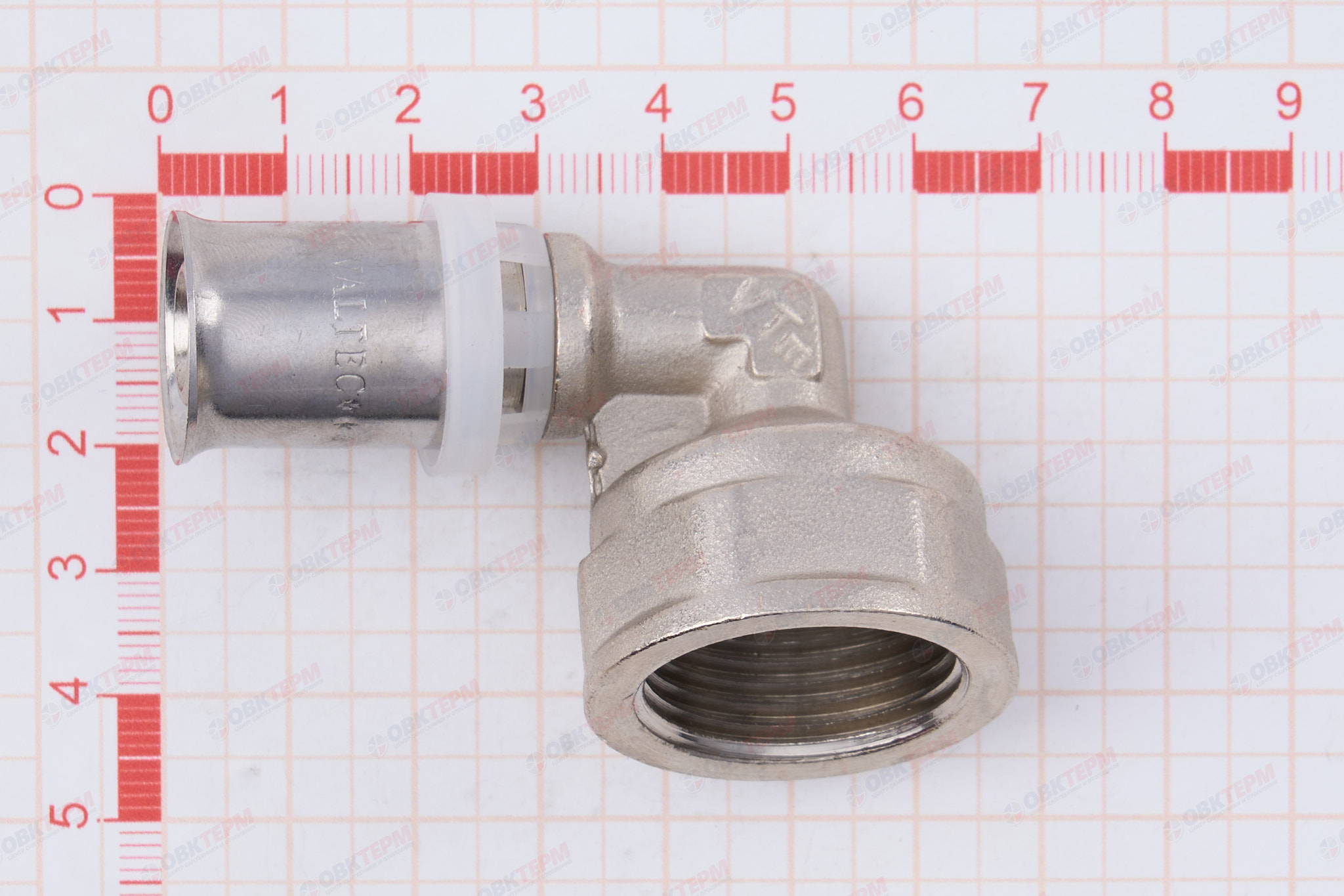 Угольник  пресс с перех. на внутр. р. Valtec 16*3/4     (10уп/90ящ) - миниатюра №10
