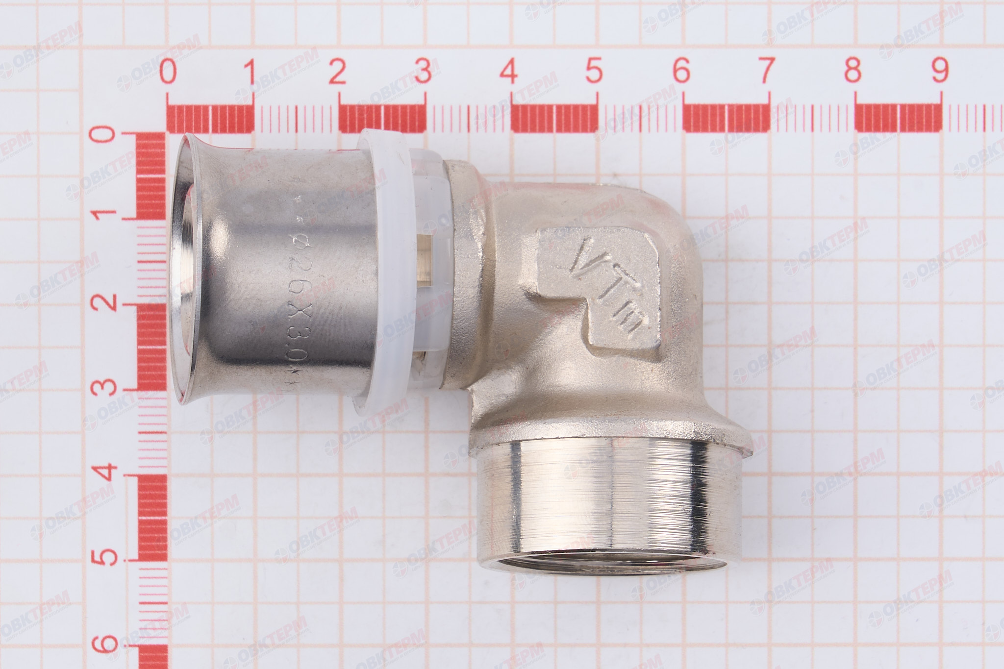 Угольник  пресс с перех. на внутр. р. Valtec 26*3/4          (5уп/60ящ) - миниатюра №10