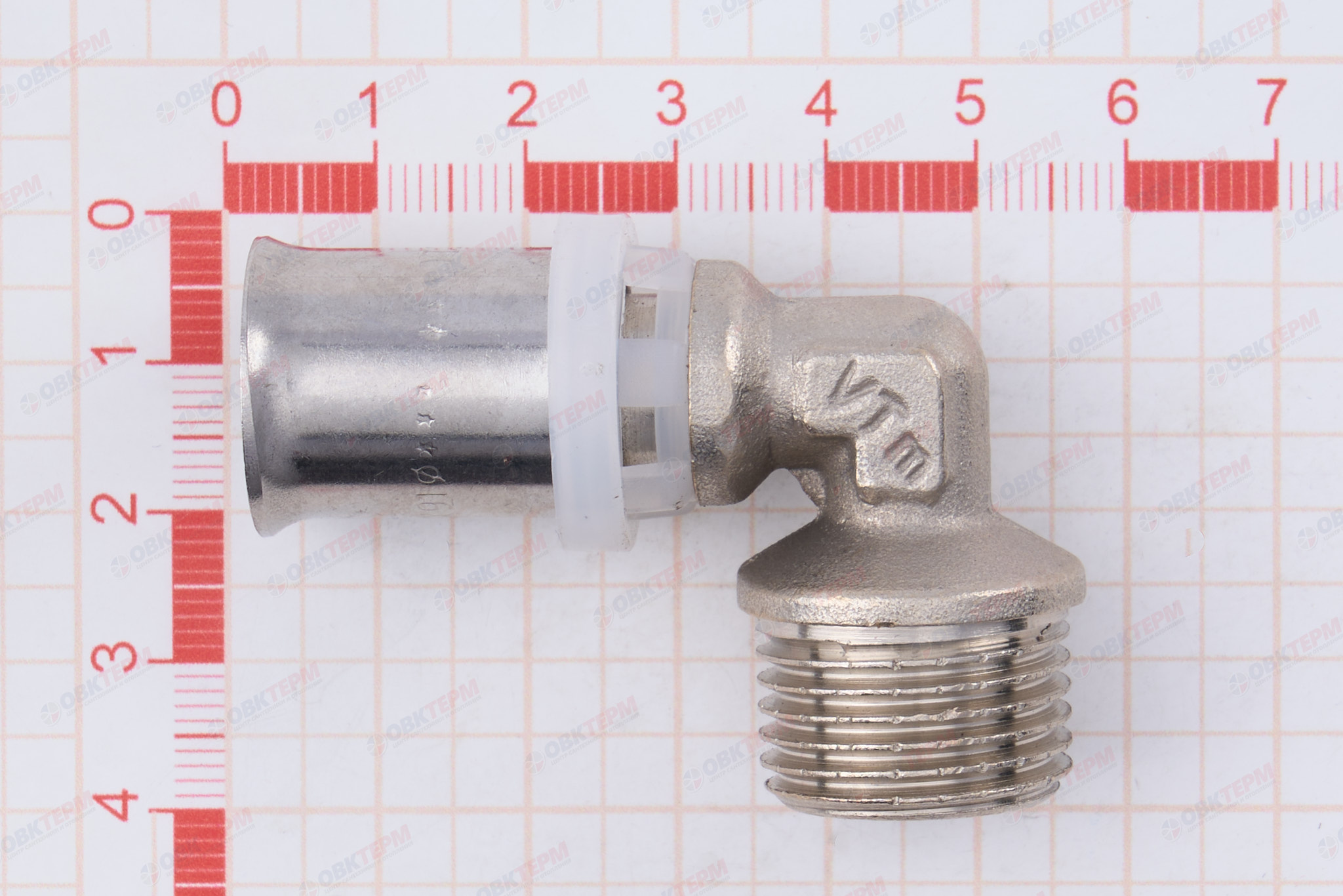 Угольник  пресс с перех. на наруж. р. Valtec 16*1/2     (10уп/150ящ) - миниатюра №9