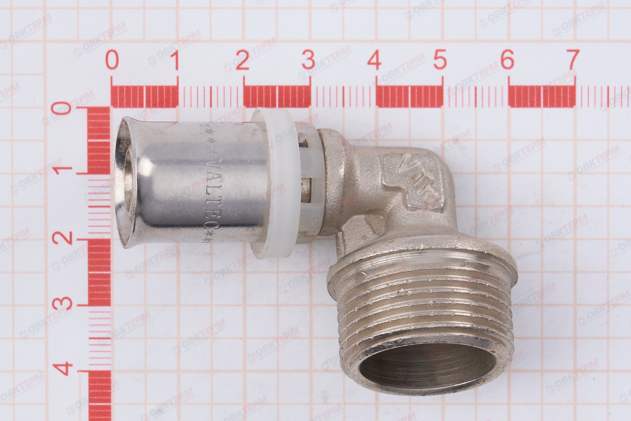 Угольник  пресс с перех. на наруж. р. Valtec 16*3/4    (10уп/120ящ) - миниатюра №9