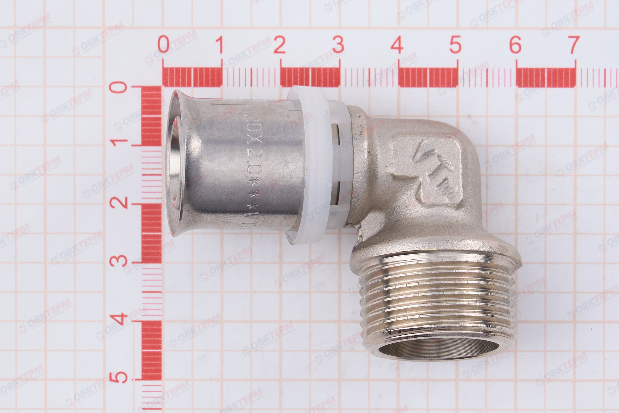 Угольник  пресс с перех. на наруж. р. Valtec 20*3/4     (10уп/90ящ) - миниатюра №9