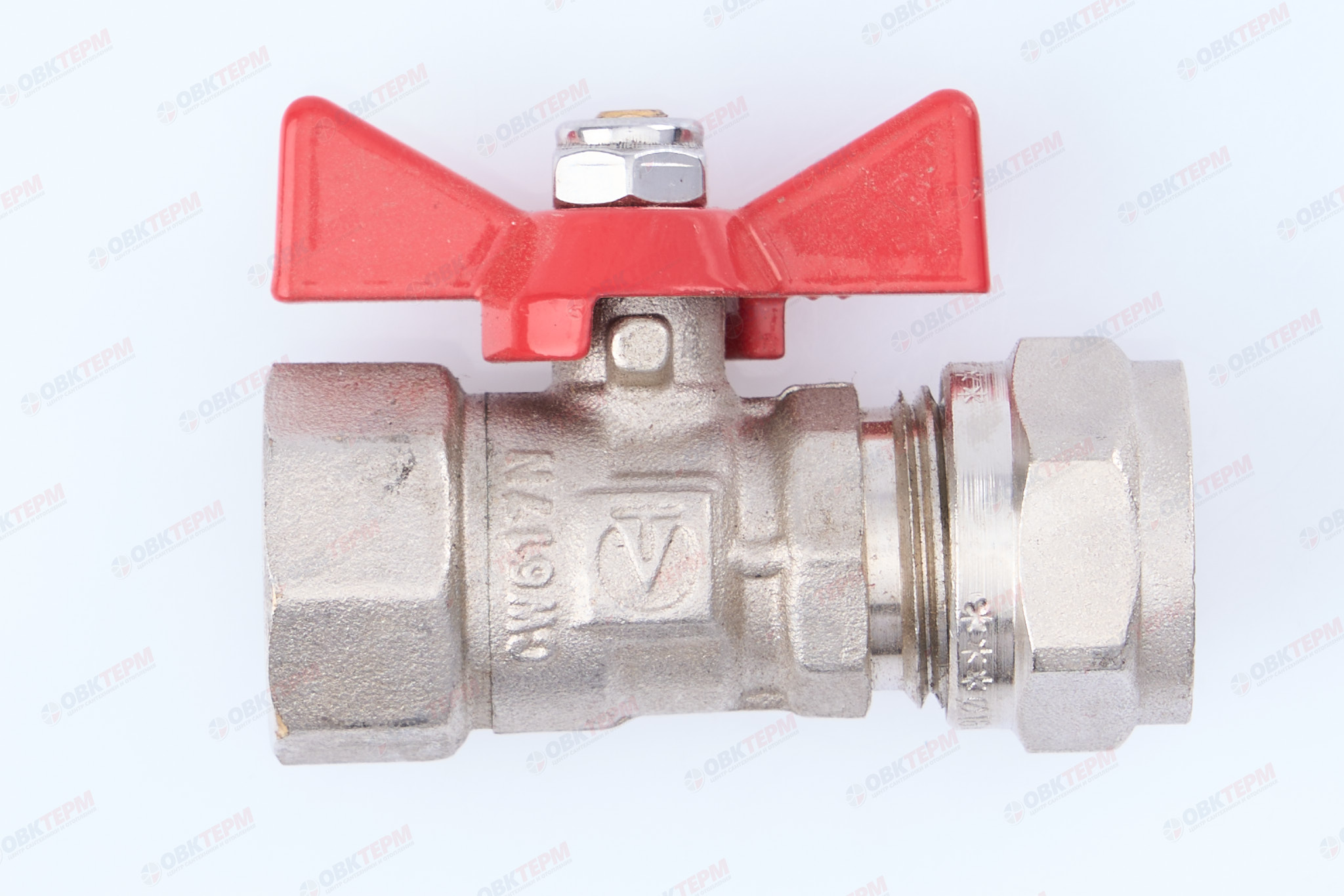 Кран шаровый  Valtec под обжим  16* 1/2"в  бабочка          (14шт) - миниатюра №7
