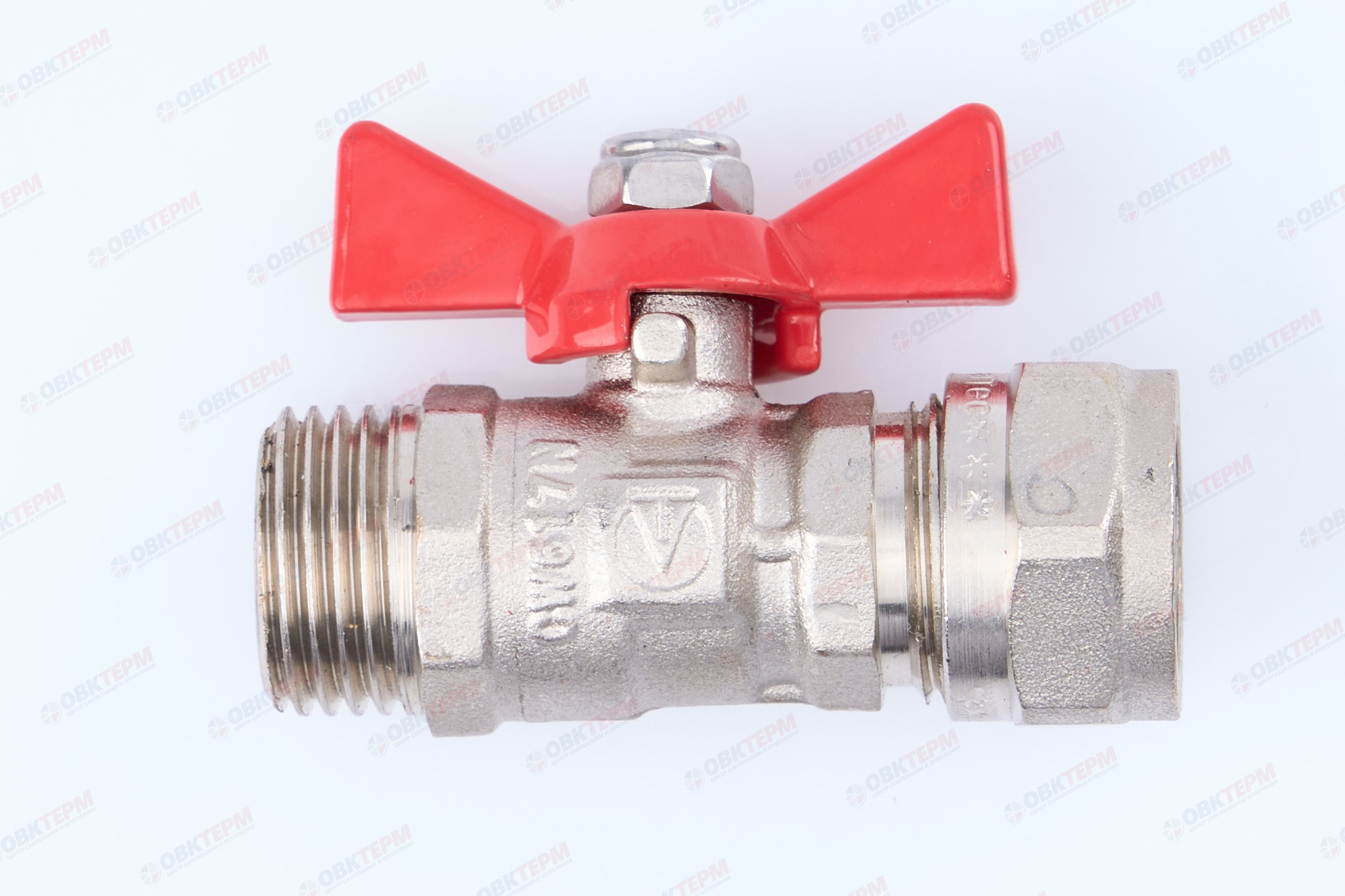 Кран шаровый  Valtec под обжим  16* 1/2"н  бабочка              (16шт) - Изображение №1