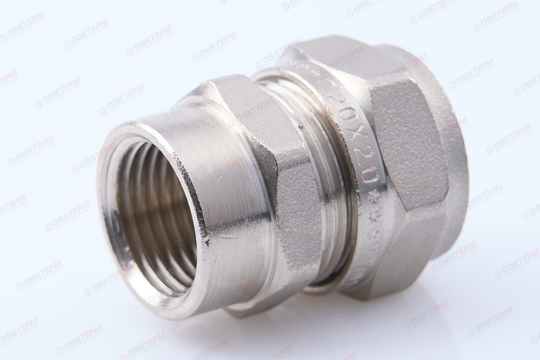 Соединитель  обжимной с переходом на вн. р Valtec 20*1/2       (10уп/120ящ) - Изображение №1