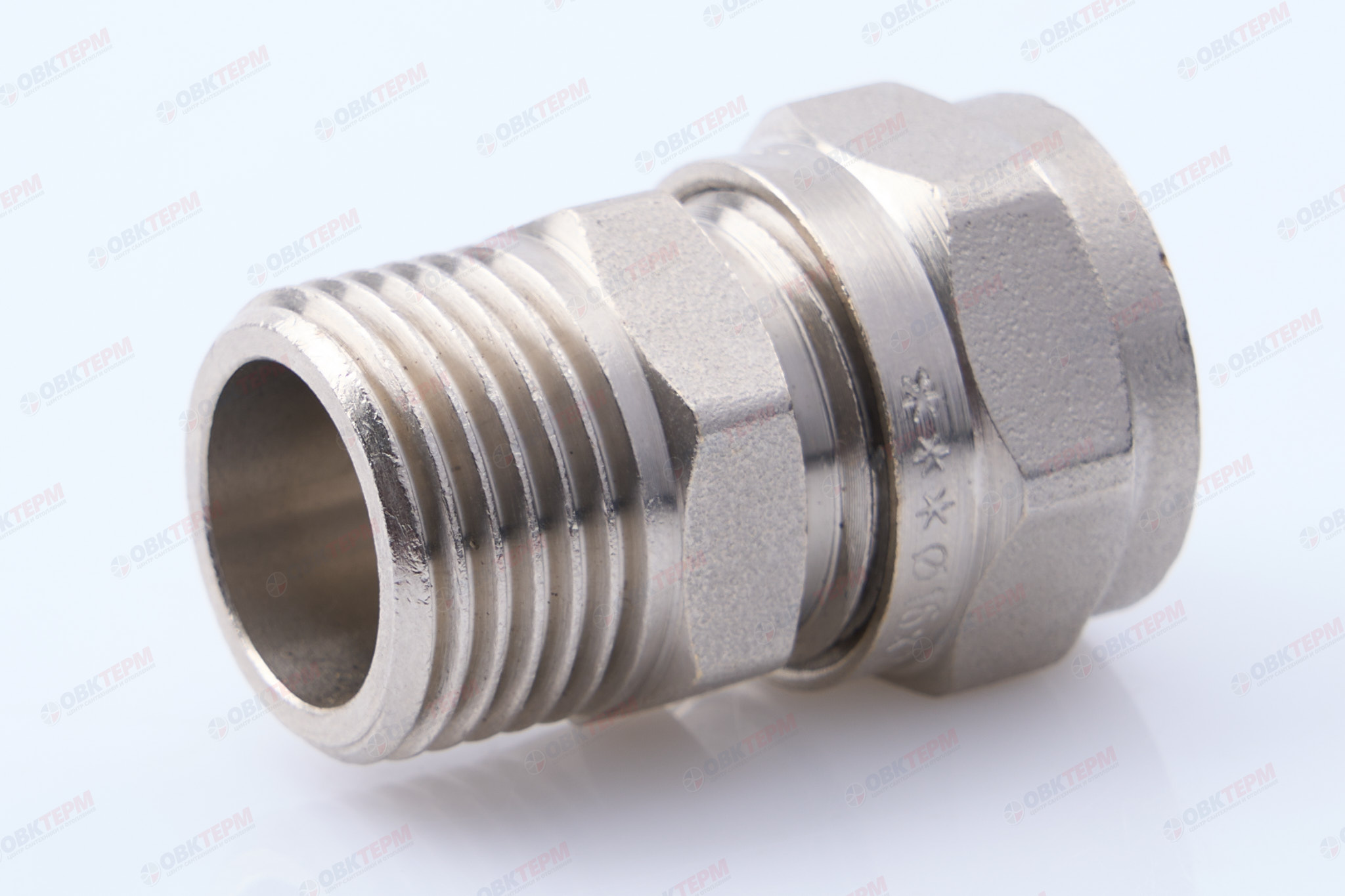 Соединитель  обжимной с переходом на н. р Valtec 16*1/2           (10уп190ящ) - Изображение №1