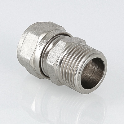 Соединитель  обжимной с переходом на н. р Valtec 16*3/4           (10уп/150ящ) - Изображение №3