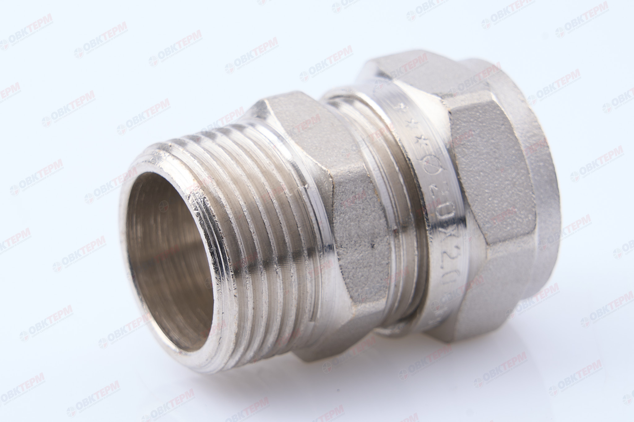 Соединитель  обжимной с переходом на н. р Valtec 20*3/4          (10уп/120ящ) - Изображение №1