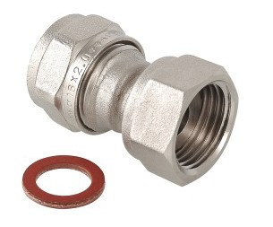 Соединитель обжимной с накидной гайкой Valtec 16*1/2      ( 10уп/180ящ) - миниатюра №6