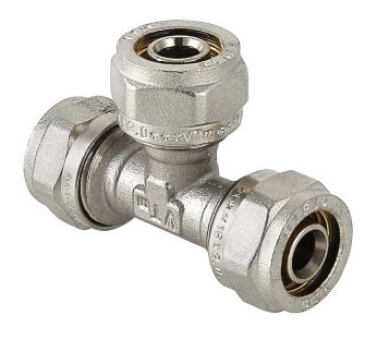 Тройник  обжимной  Valtec 16                    (10уп/80ящ) - Изображение №1