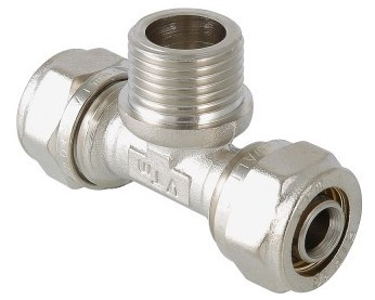 Тройник  обжимной  Valtec с переходом на нар. р. 16*1/2      (10уп/90ящ) - Изображение №3
