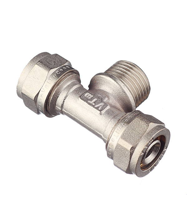 Тройник  обжимной  Valtec с переходом на нар. р. 20*1/2   (10уп/50ящ) - Изображение №2