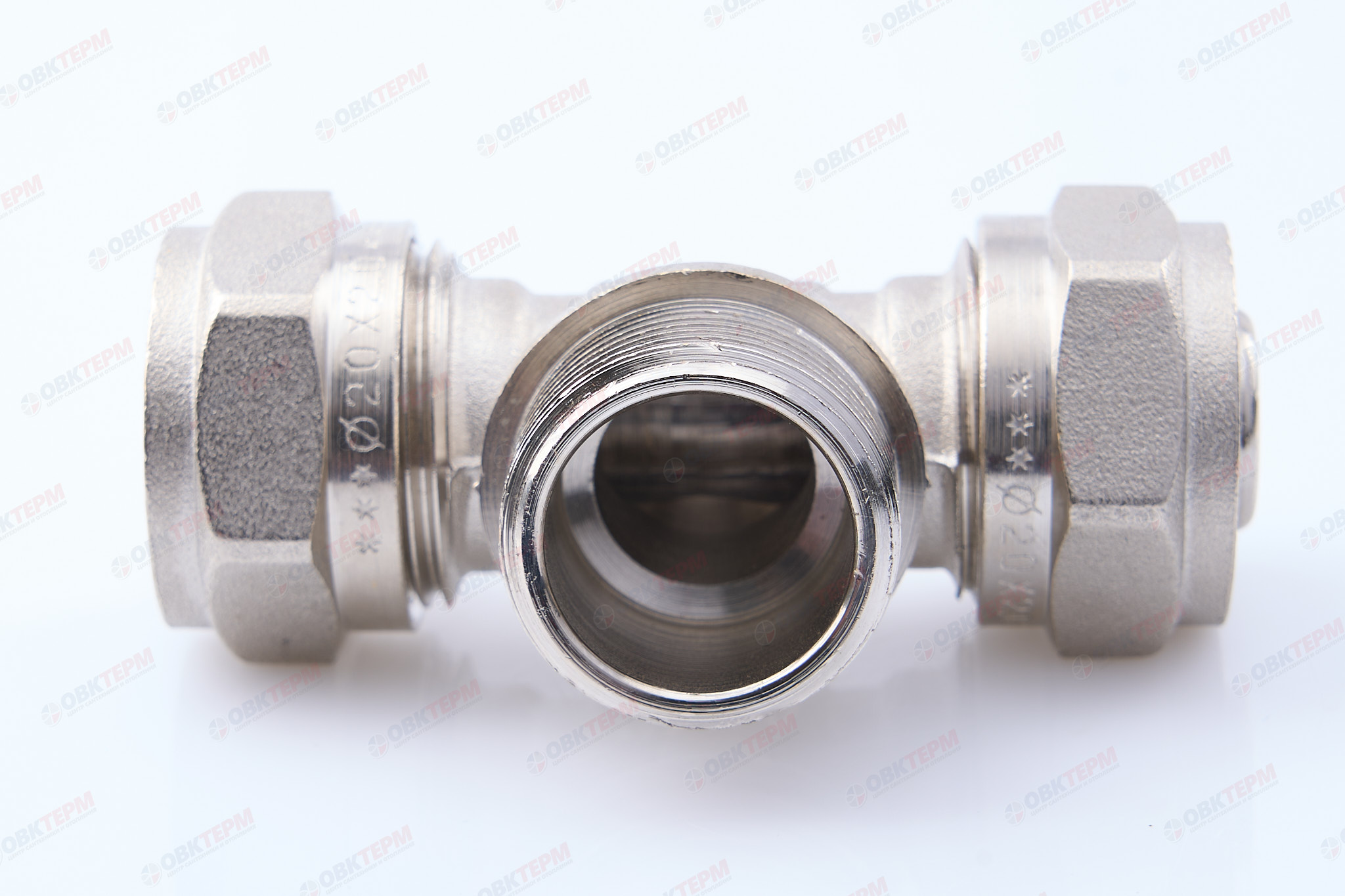 Тройник  обжимной  Valtec с переходом на нар. р. 20*3/4     (10уп/40ящ) - миниатюра №4