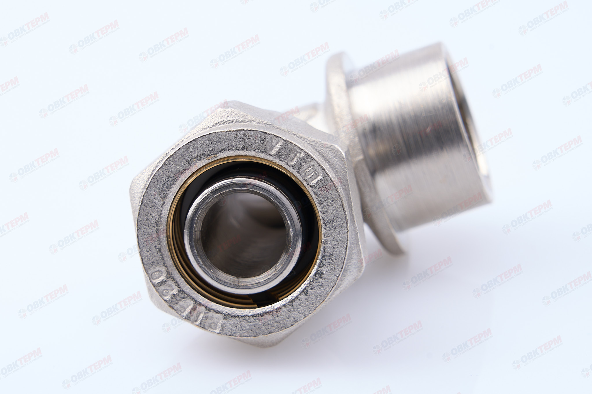 Угольник  обжимной   с переходом на вн. р.  Valtec 20 *  1/2"          (10уп/80ящ) - миниатюра №8