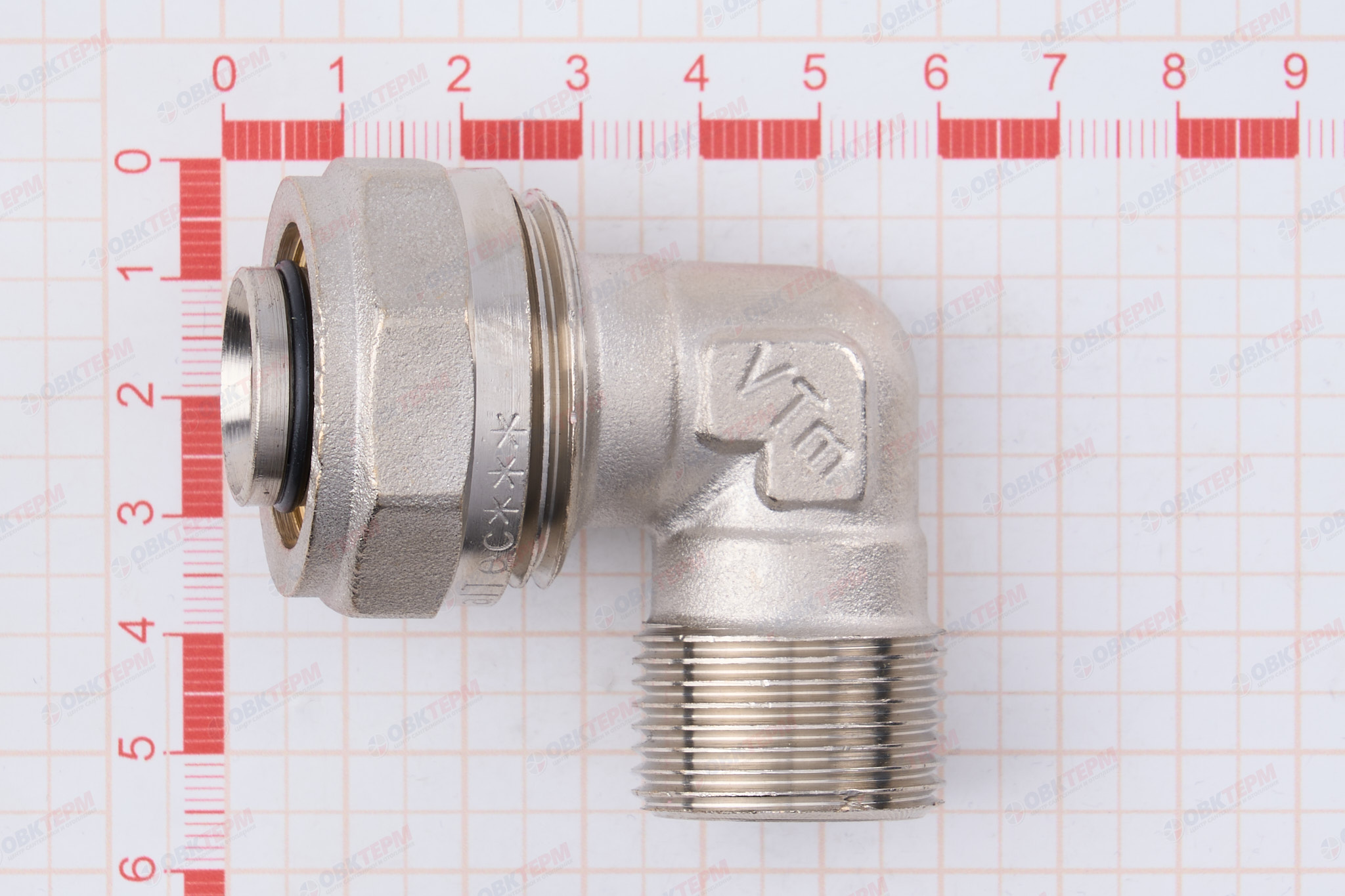 Угольник  обжимной   с переходом на нар. р.  Valtec 26 *  3/4"          (5шт) - миниатюра №9
