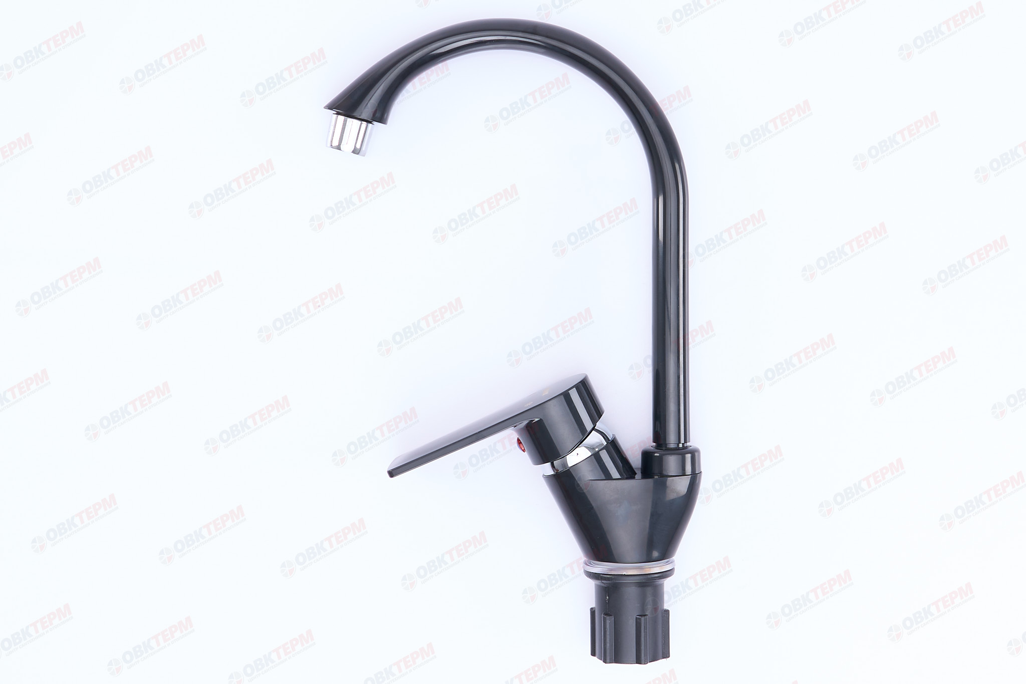 Смеситель д/кухни PLAMIX Oscar-011 Black, (гайка, Ø35, без подводки) (30шт/ящ) - миниатюра №2