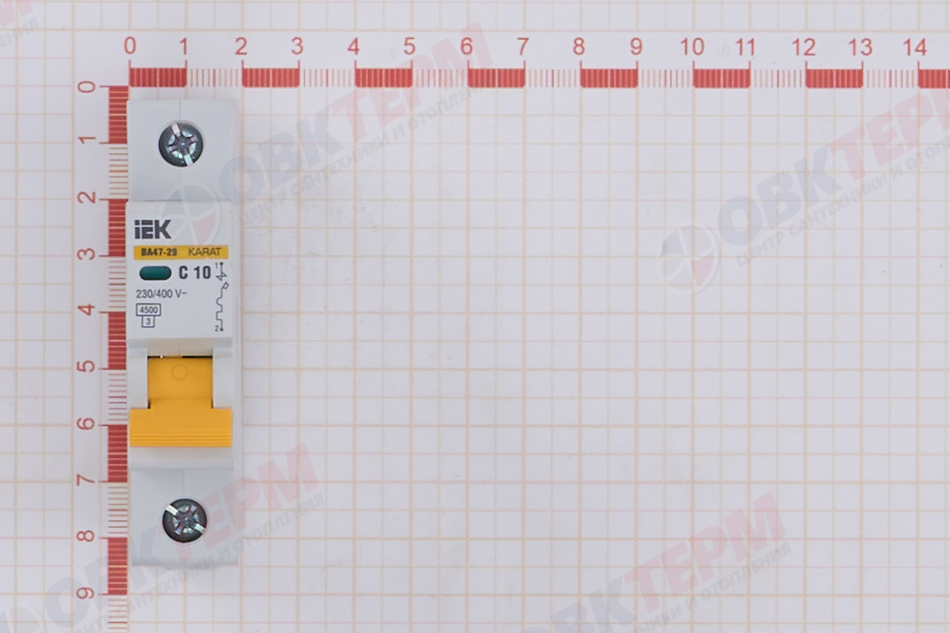 Выключатель автоматический модульный 1п C 10А 4.5кА ВА47-29 KARAT IEK - миниатюра №10
