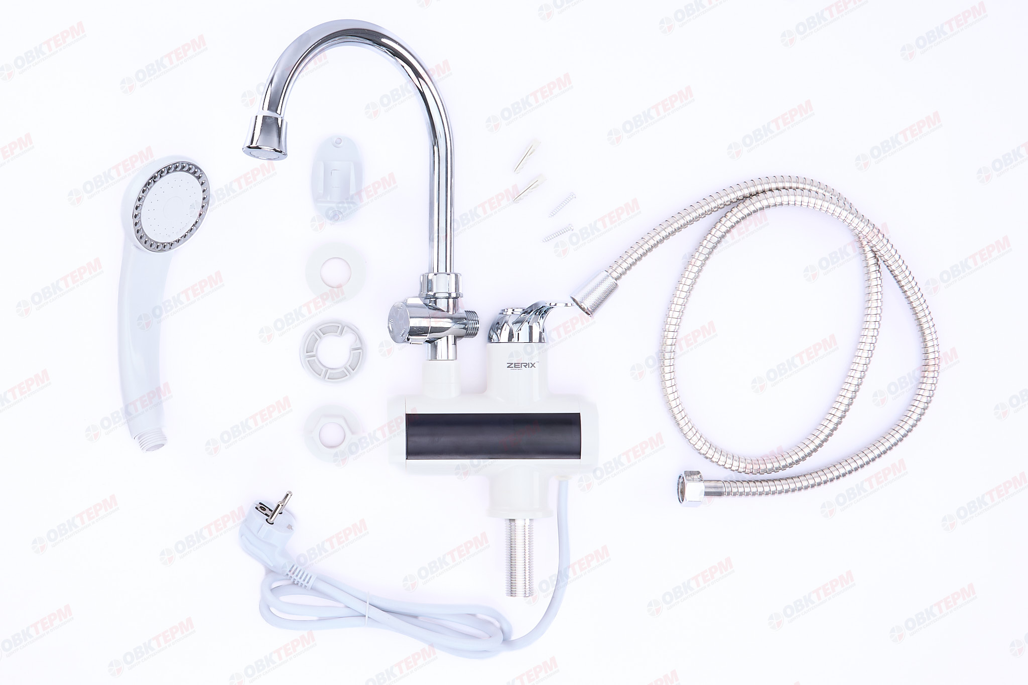 Водонагреватель на мойку ZERIX ELW-22-Е /инд. темп. /3 kW (со шлангом и лейкой) (12шт/уп) - Изображение №3