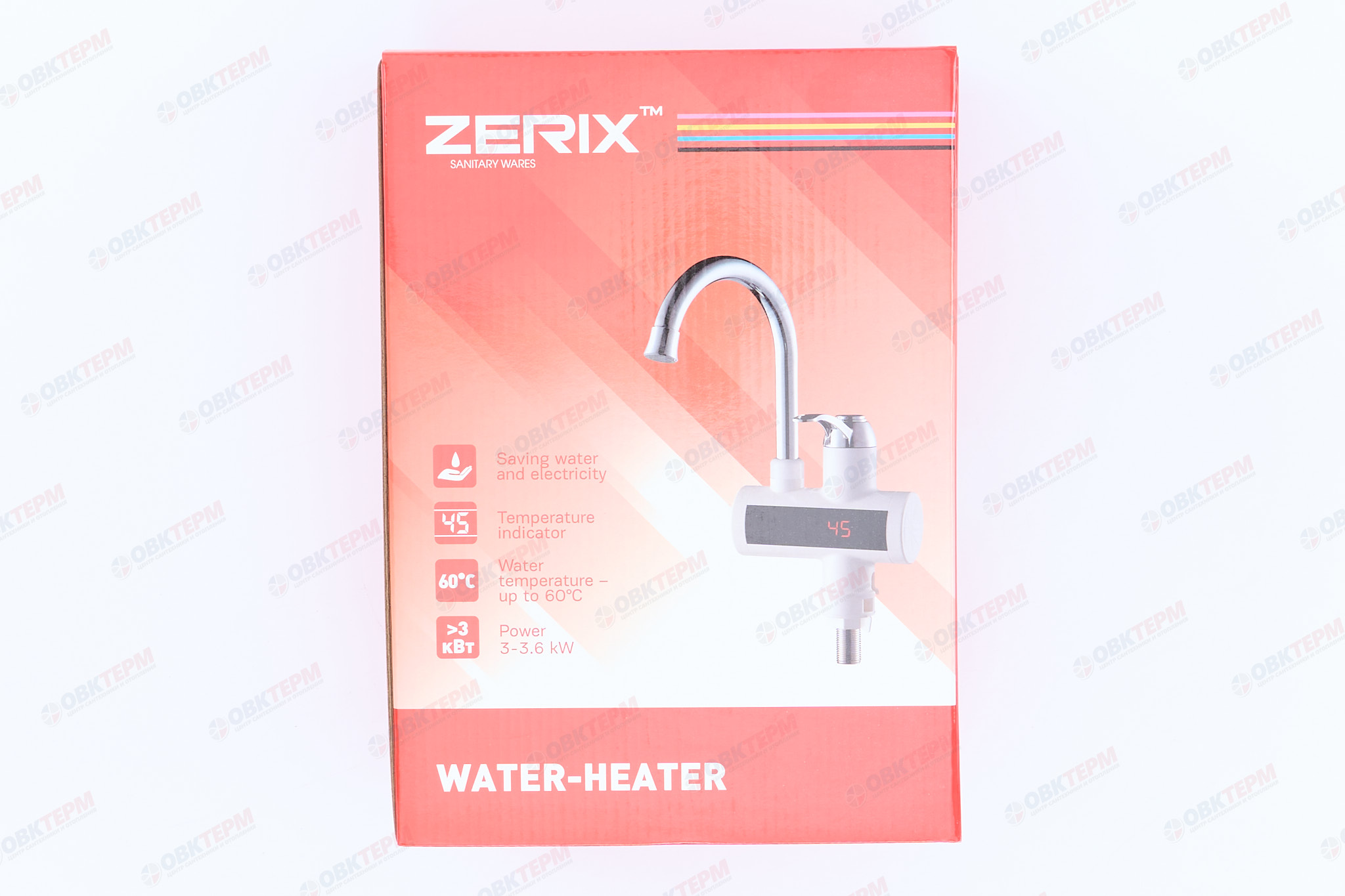 Водонагреватель на мойку ZERIX ELW-22-Е /инд. темп. /3 kW (со шлангом и лейкой) (12шт/уп) - Изображение №5