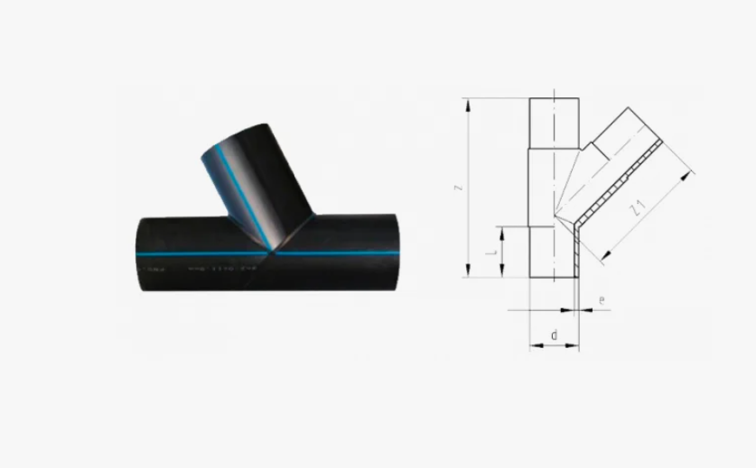 Тройник ПЭ100 sdr17  DN 160*45 сварной - Изображение №1
