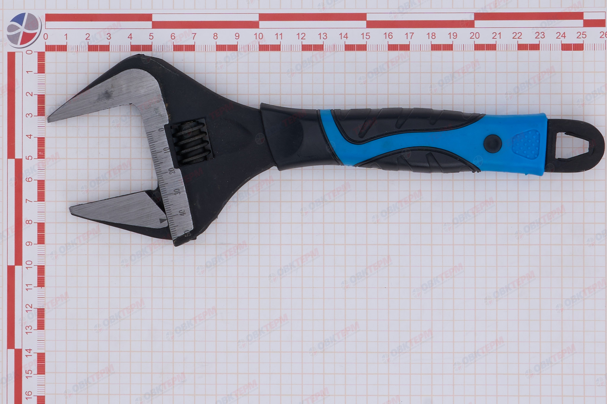 Ключ разводной 250 мм с тонкими губками, 2К рукоятка ТУНДРА - миниатюра №7