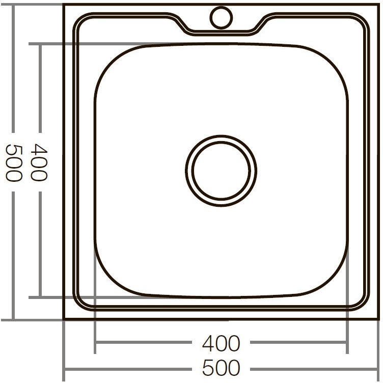 ZERIX мойка Z5050-08-180E (SATIN) НАКЛАДНАЯ \ с сифоном (10шт/ящ) - Изображение №2