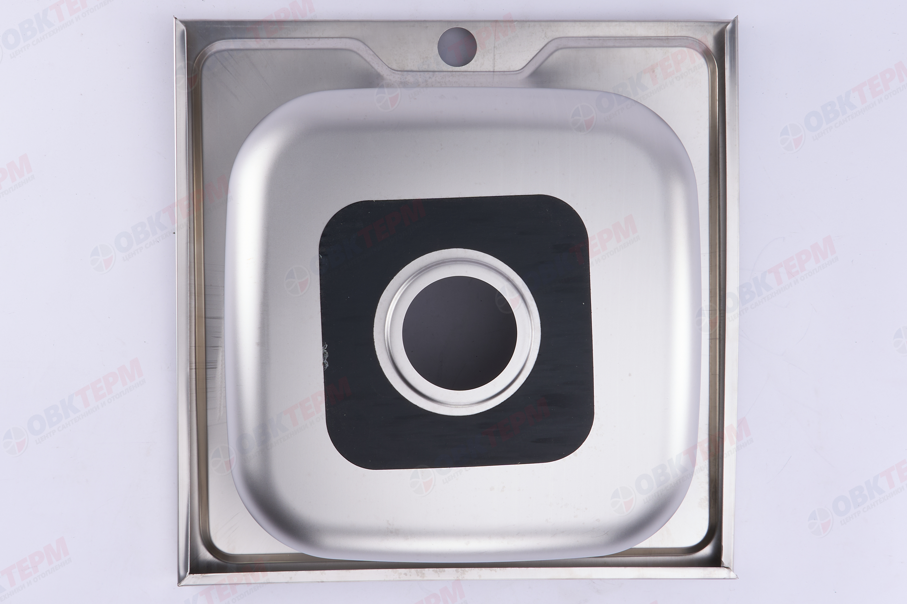 ZERIX мойка Z5050-08-180E (SATIN) НАКЛАДНАЯ \ с сифоном (10шт/ящ) - миниатюра №6