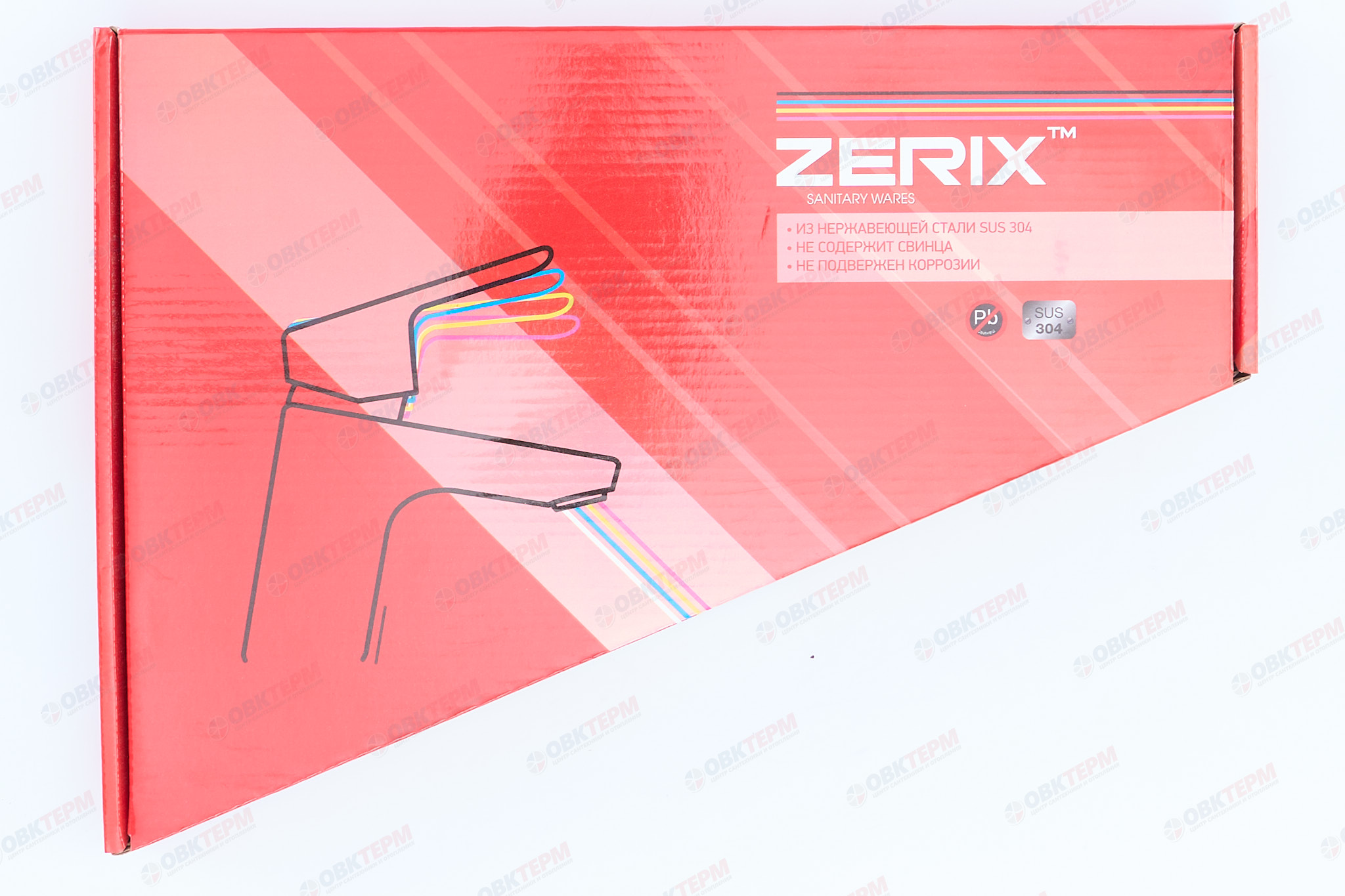 Смеситель д/кухни нерж/сталь ZERIX FOX-011G  10 шт/ящ - миниатюра №6