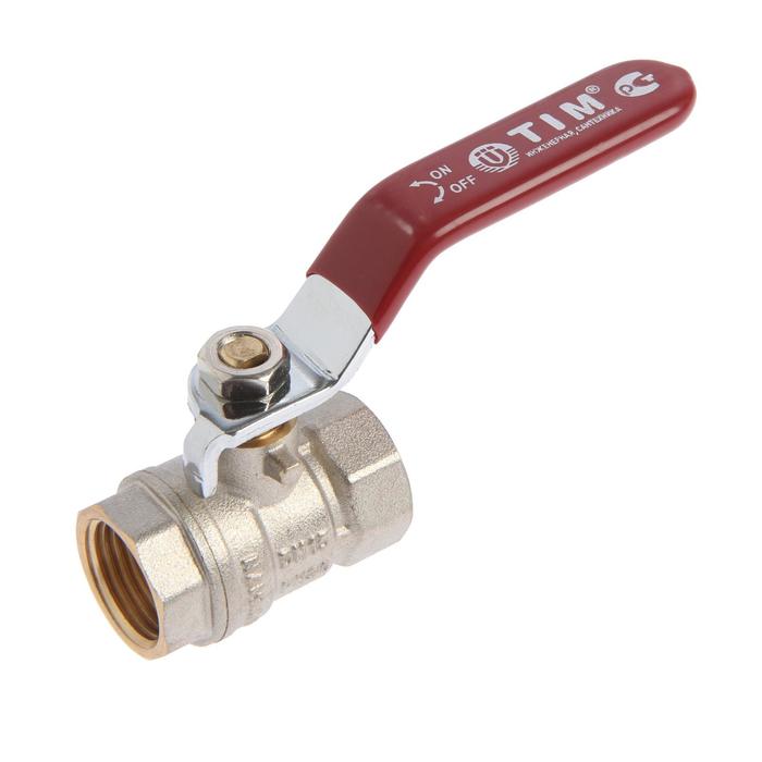 Кран шаровый     TIM      3/4" ВВ   ручка    "STANDARD"          (36/12 шт) - Изображение №1