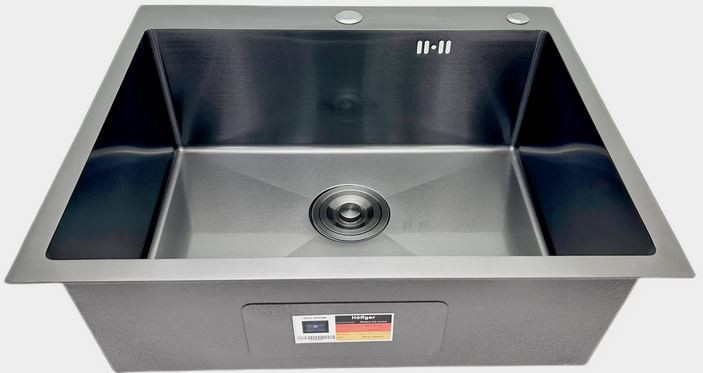 Мойка HOFFGER 7550B BLACK /сифон /1+3мм /750*500*210мм (8шт/ящ) - Изображение №2