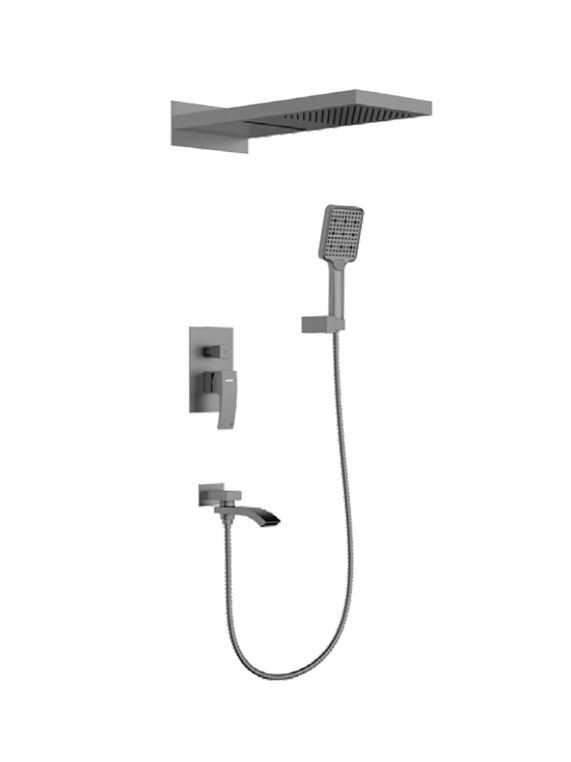 Душ/система встраиваемая GAPPO G7107-79 хром /лейка 3 реж/тропич душ - Изображение №1