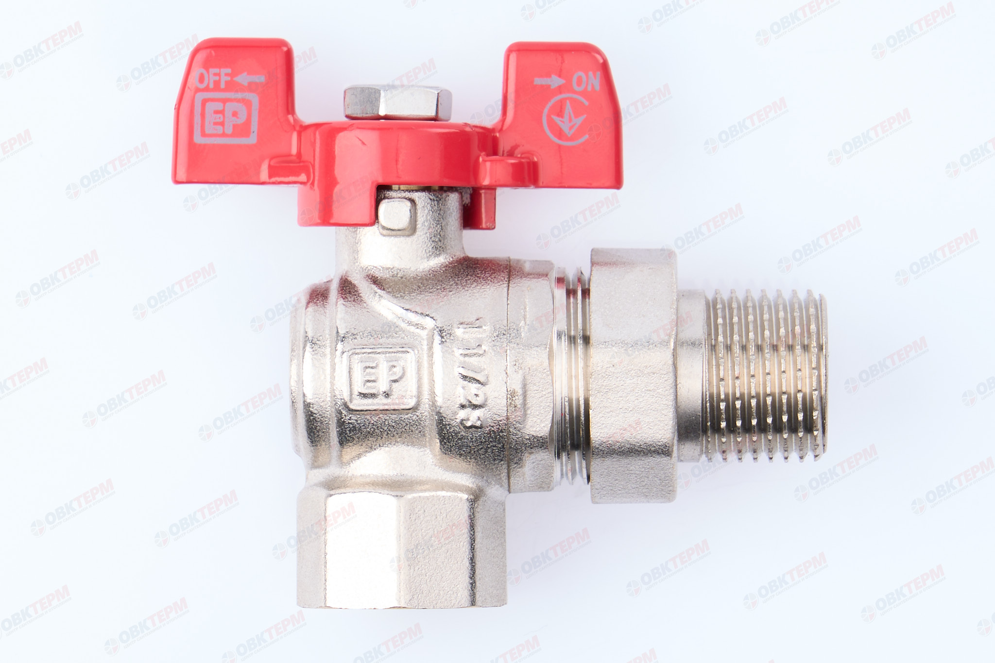 Кран шаровый с американкой угловой   EUROPRODUCT     1/2"  ВН     (80 шт) - Изображение №2