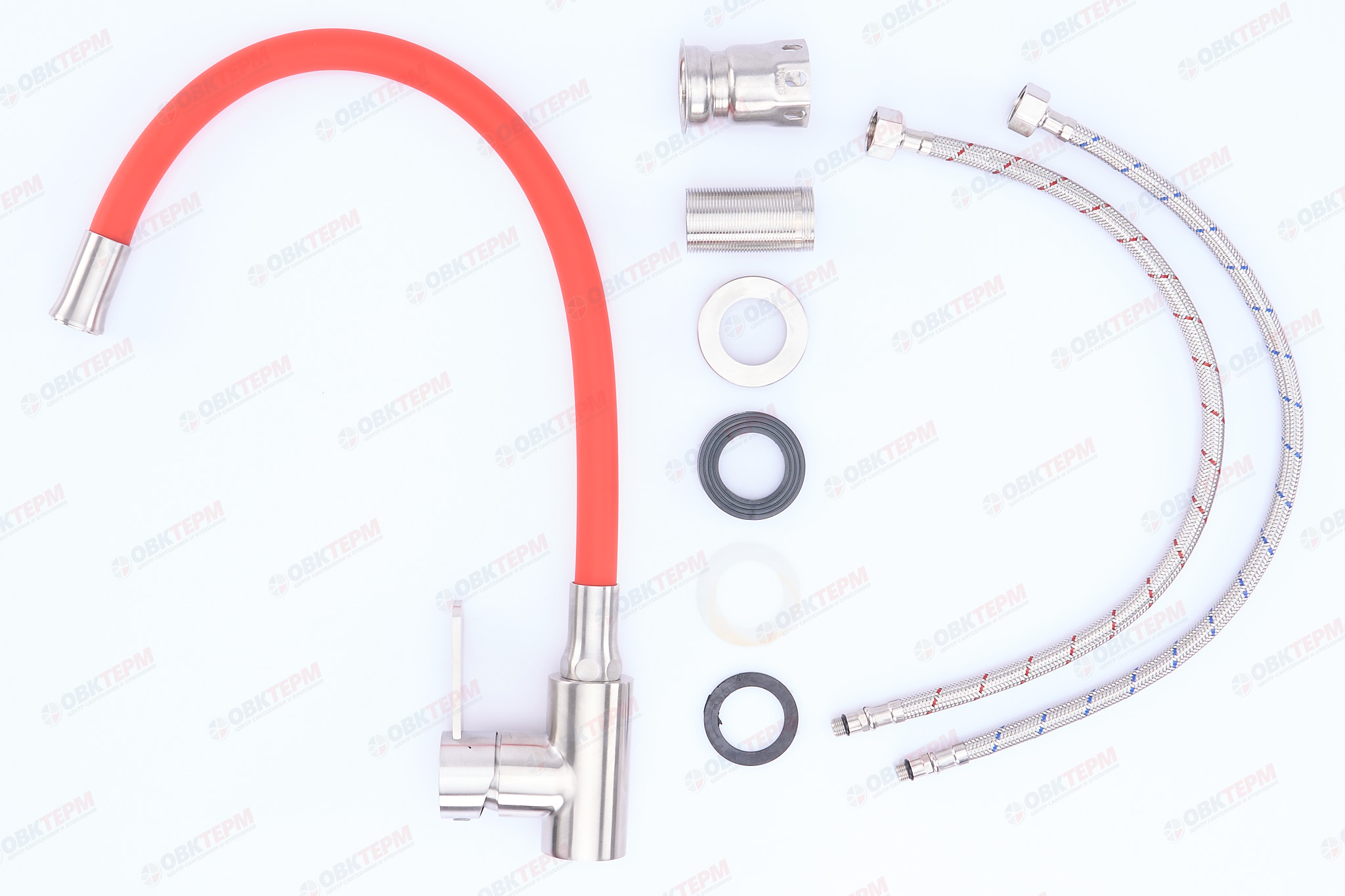 Смеситель д/кухни нерж/сталь REFLECTOR ZERIX TOR-011 (КРАСНЫЙ) 10 шт/ящ - миниатюра №4