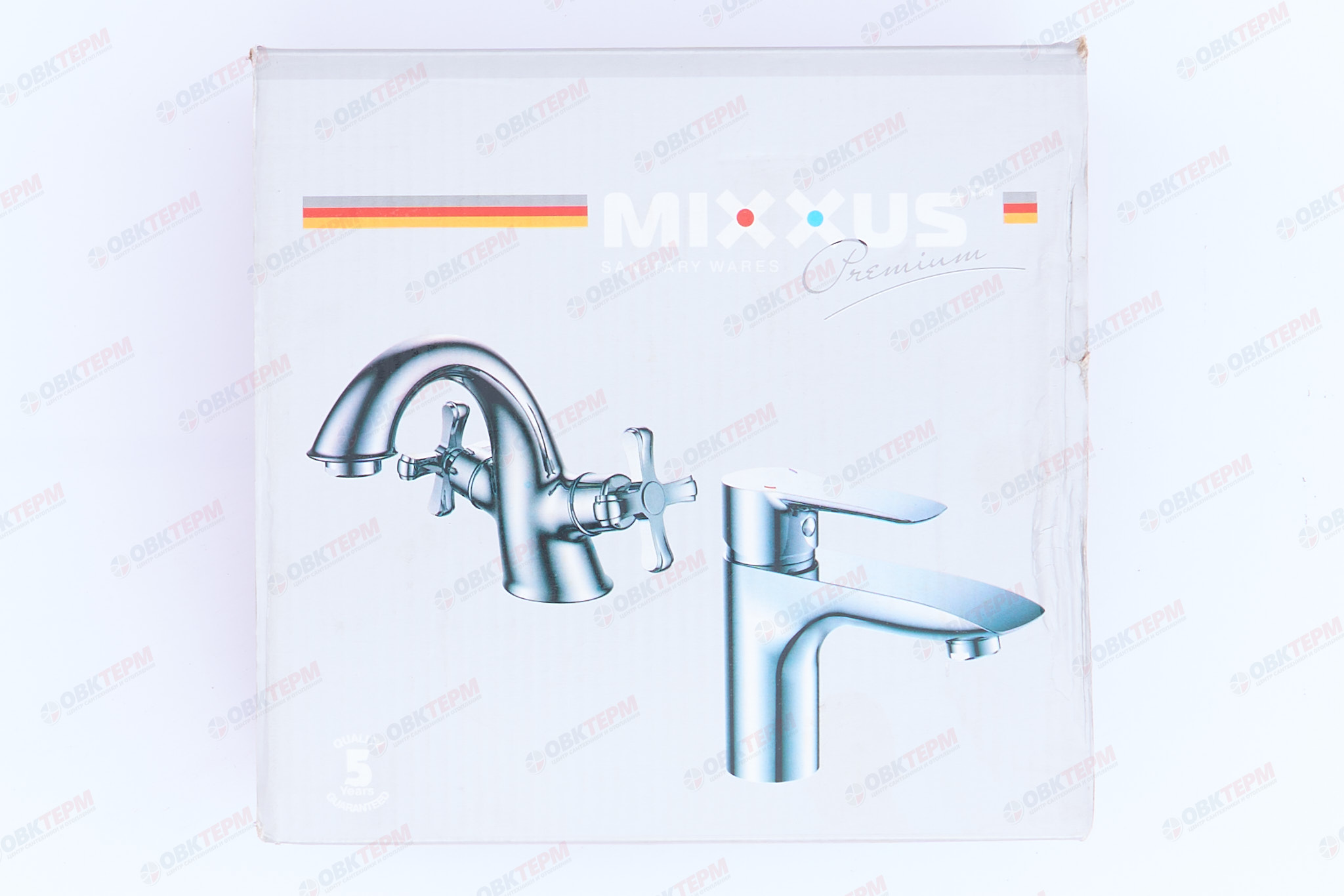Смеситель д/ванны корот. MIXXUS PREMIUM TIGER 009 Ø40 EURO БЕЛЫЙ  (10 шт/ящ) - миниатюра №7