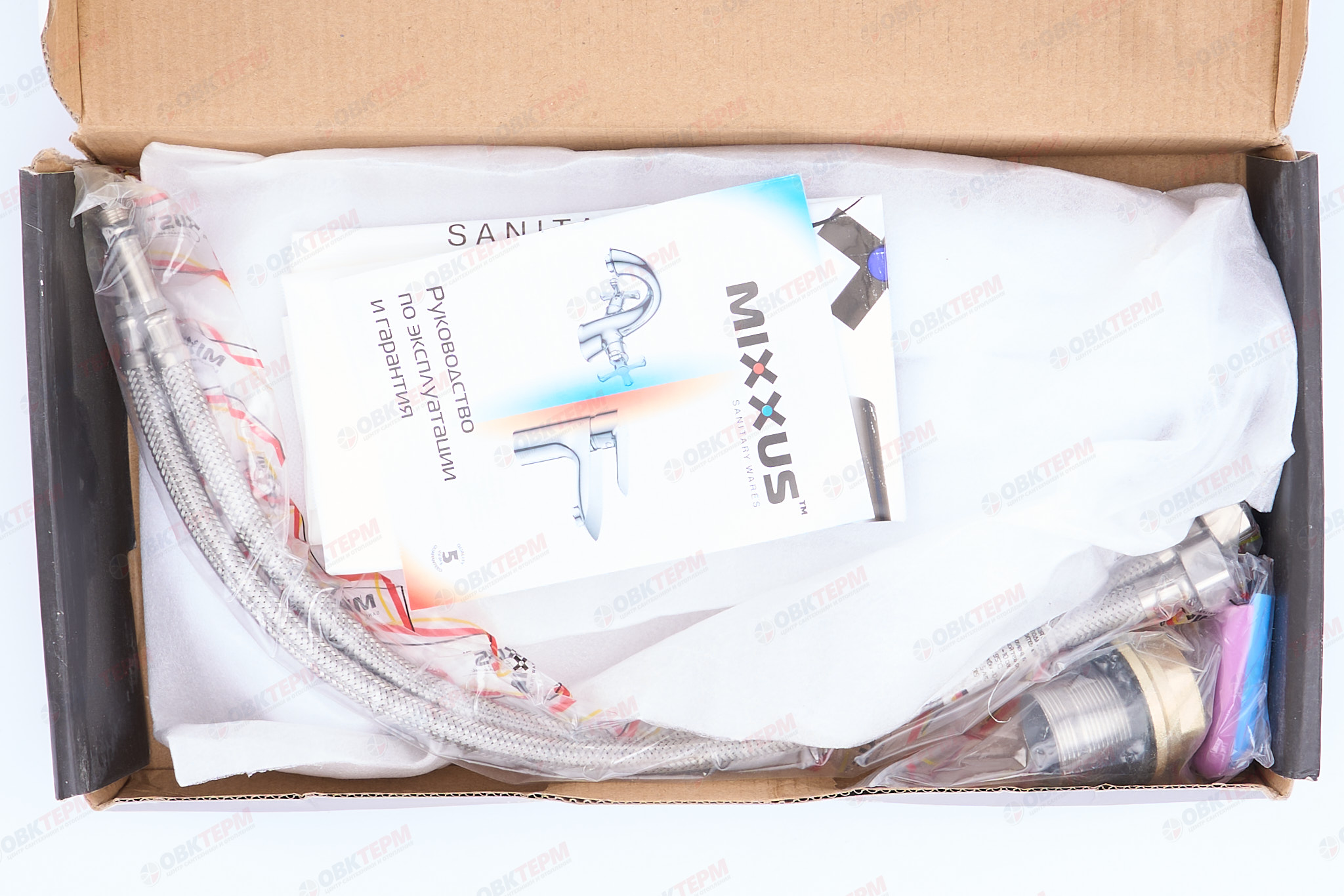 Смеситель д/кухни MIXXUS PREMIUM TIGER 014 Ø40 на ГАЙКЕ WHITE (10 шт/ящ) - миниатюра №5