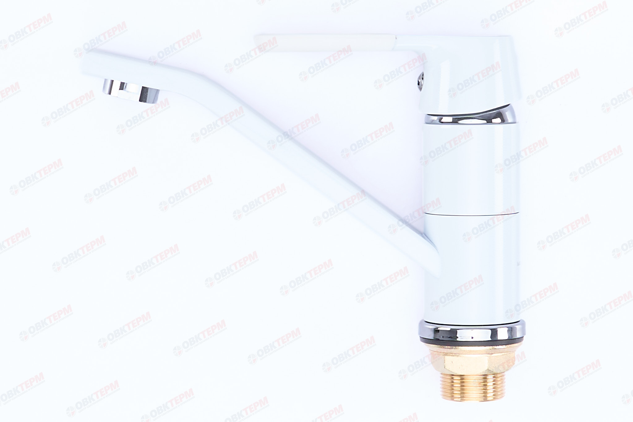 Смеситель д/кухни MIXXUS PREMIUM TIGER 555-15CM  Ø40 на ГАЙКЕ WHITE (10 шт/ящ) - миниатюра №2