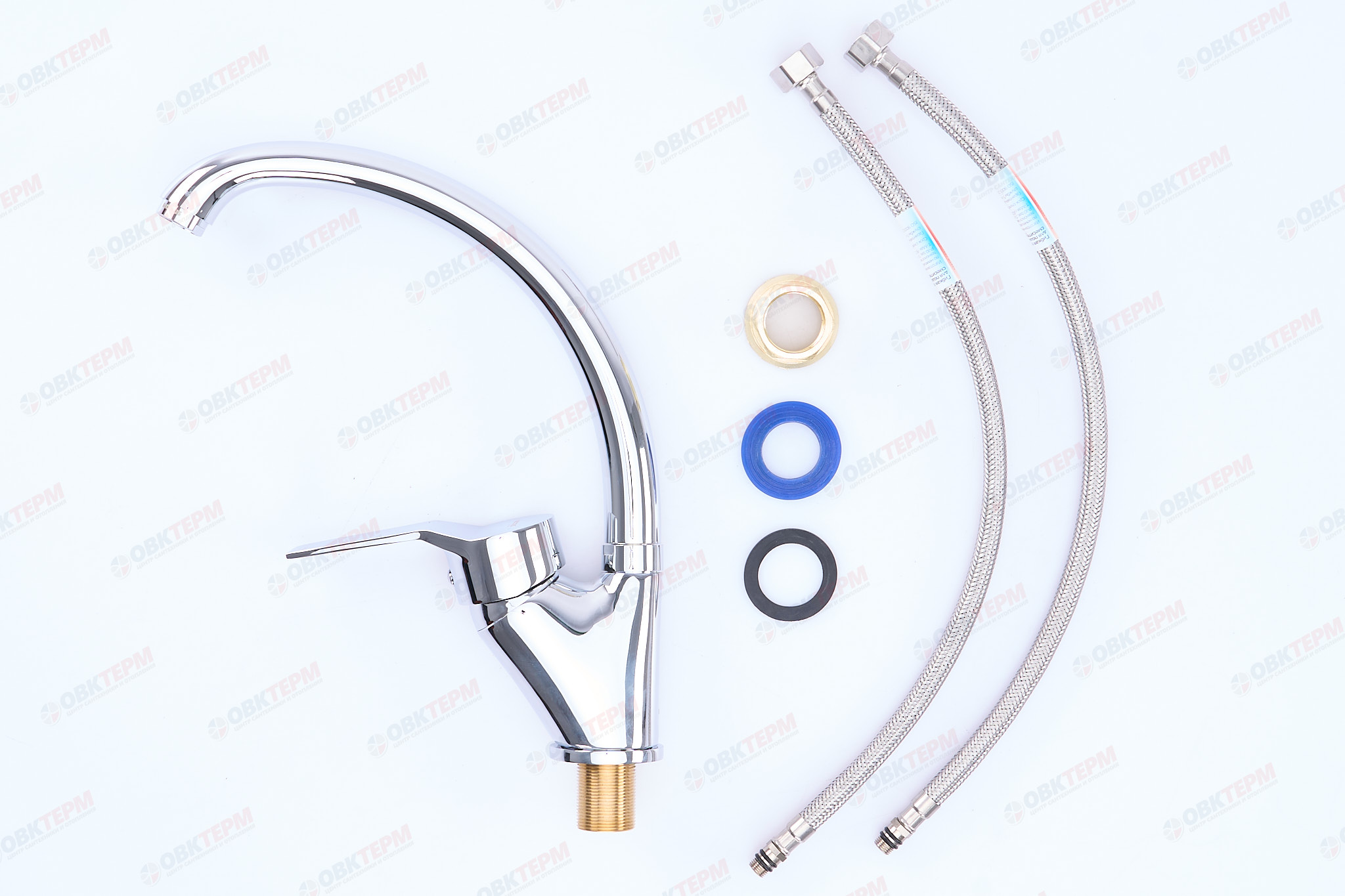 Смеситель д/кухни MIXXUS PREMIUM ZEON 777 Ø40 на ГАЙКЕ  (10 шт/ящ) - миниатюра №5