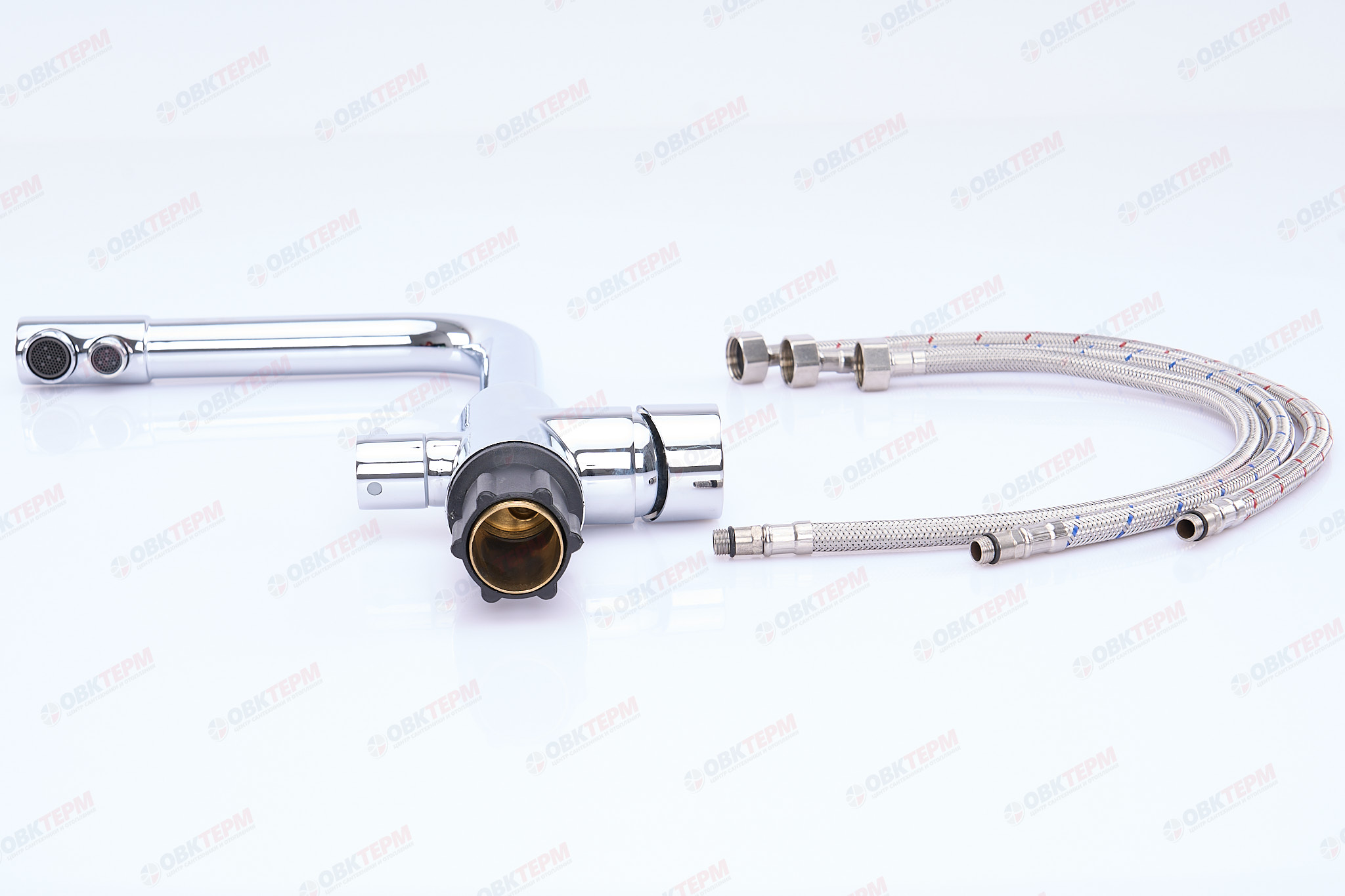 Смеситель д/кухни под ФИЛЬТР ZERIX KAN-021 (LR4055B-3) Ø35 (черный матовый) (10 шт/ящ) - миниатюра №5