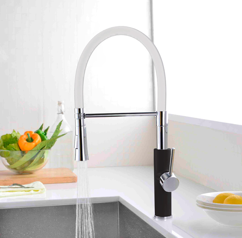 Смеситель д/кухни REFLECTOR ZERIX ELITE-011 BLACK+WHITE (LR409 Ø35 (10 шт/ящ) - миниатюра №3