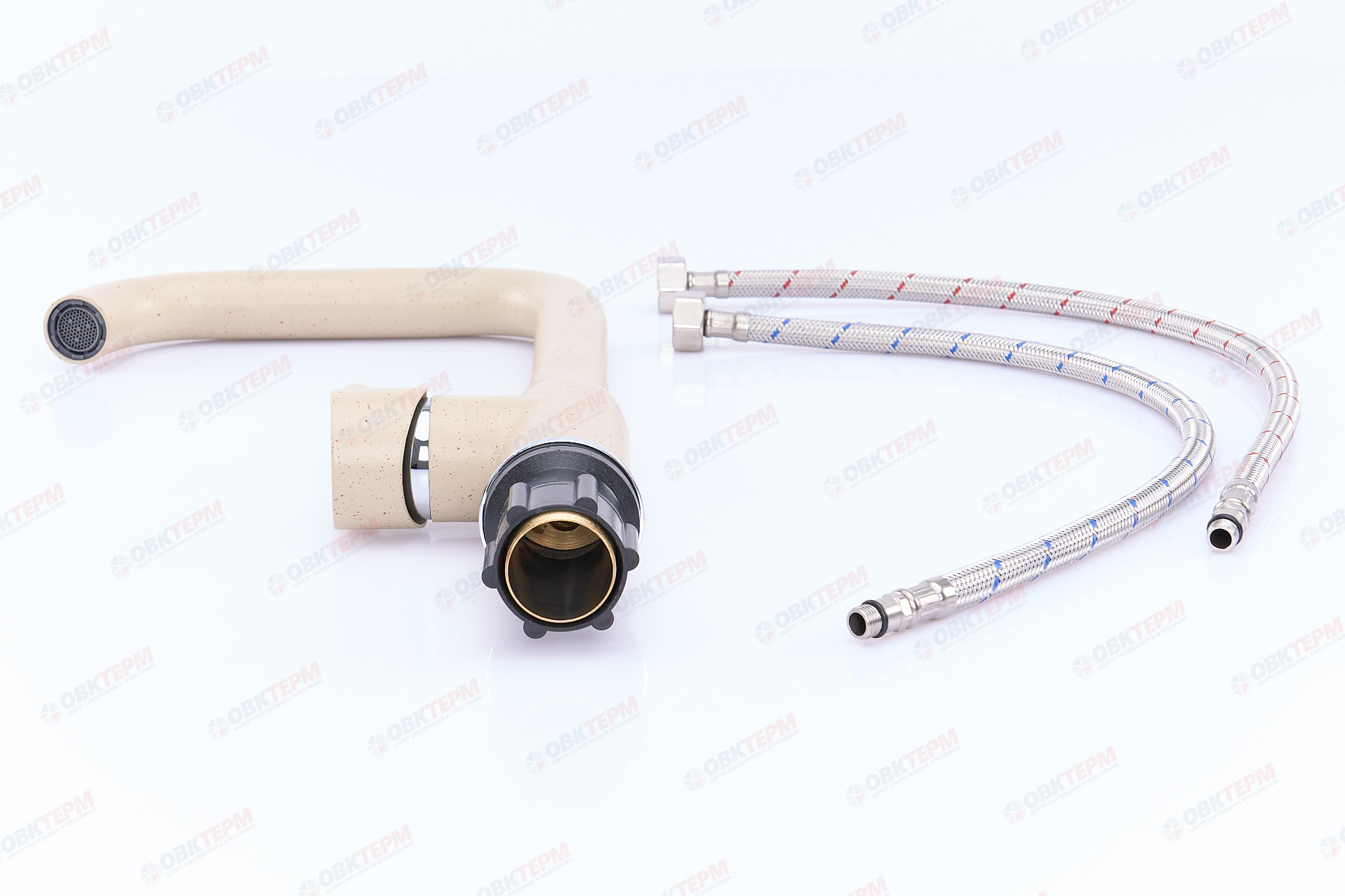 Смеситель д/кухни ZERIX MAYA-011 MILK (LR4698M) Ø35 песочный  (10 шт/ящ) - миниатюра №5