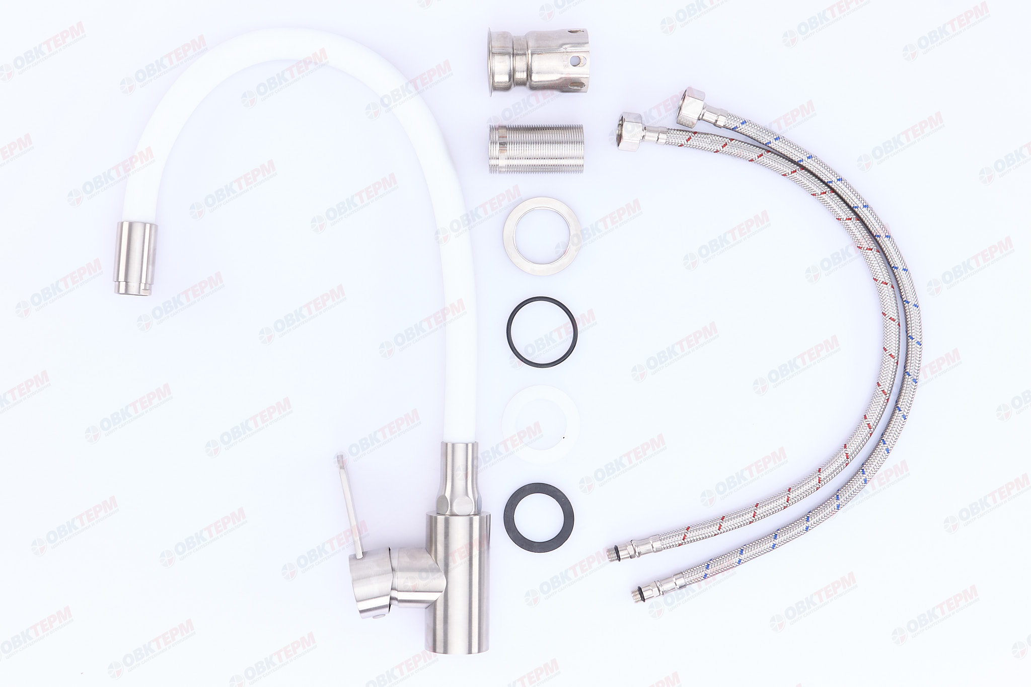 Смеситель д/кухни нерж/сталь REFLECTOR ZERIX TOR-011 (БЕЛЫЙ) 10 шт/ящ - миниатюра №4