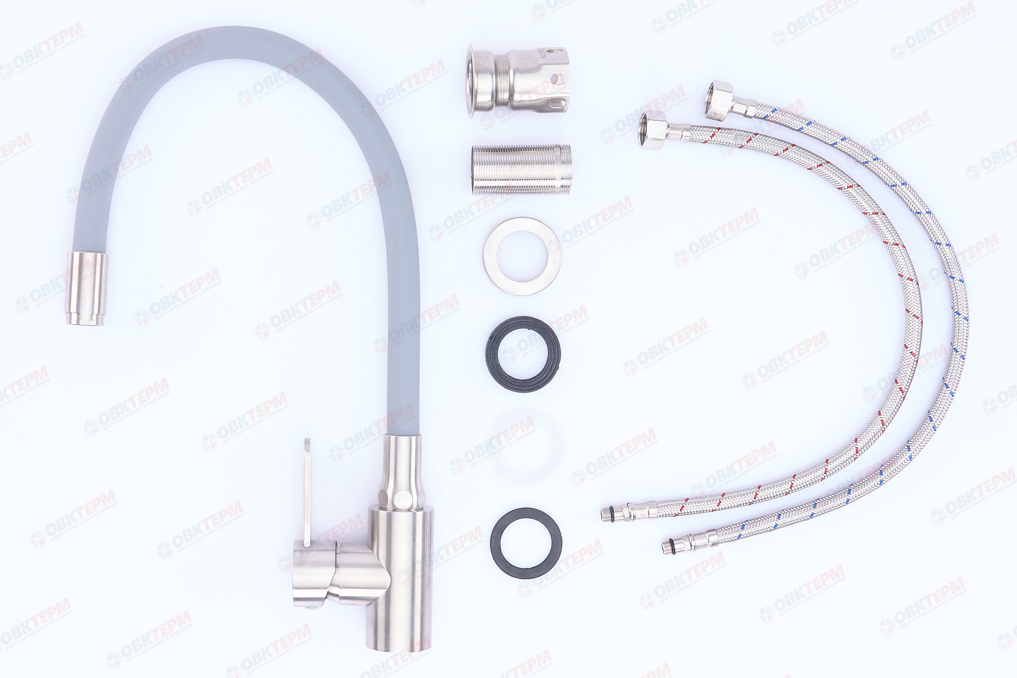 Смеситель д/кухни нерж/сталь REFLECTOR ZERIX TOR-011 (СЕРЫЙ) TOR-011   10 шт/ящ - миниатюра №4