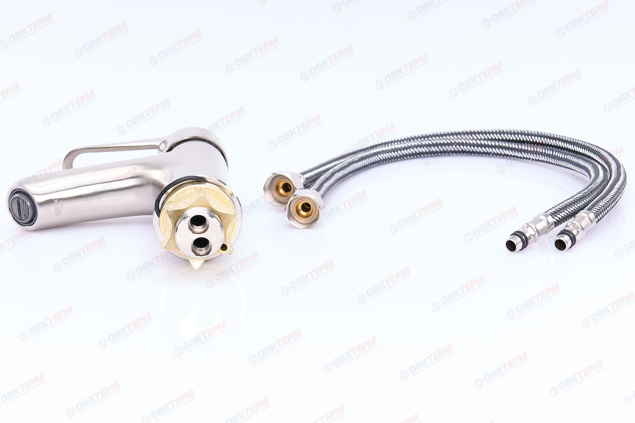 Смеситель д/умывальника нерж/сталь ZERIX - PUD1 045   (катридж 40мм, на ГАЙКЕ) 10 шт/ящ - Изображение №5