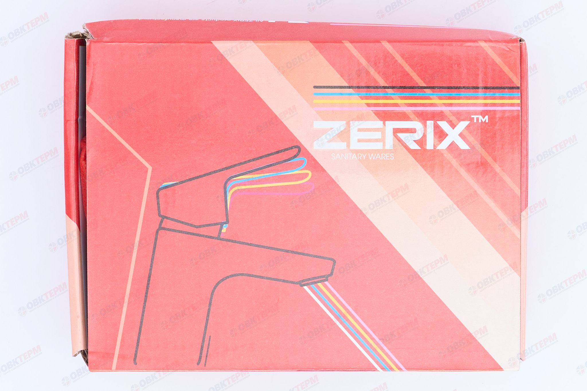 Смеситель д/умывальника нерж/сталь ZERIX - PUD1 045   (катридж 40мм, на ГАЙКЕ) 10 шт/ящ - миниатюра №7