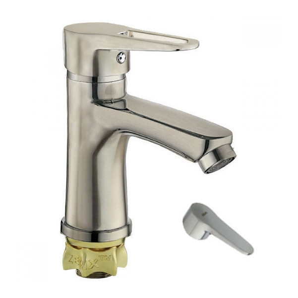 Смеситель д/умывальника нерж/сталь ZERIX - PUD1 045   (катридж 40мм, на ГАЙКЕ) 10 шт/ящ - Изображение №1